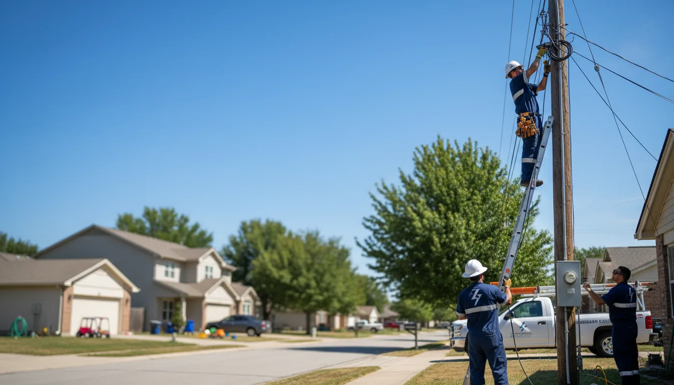 Residential electrician providing installation services in Hooper, UT